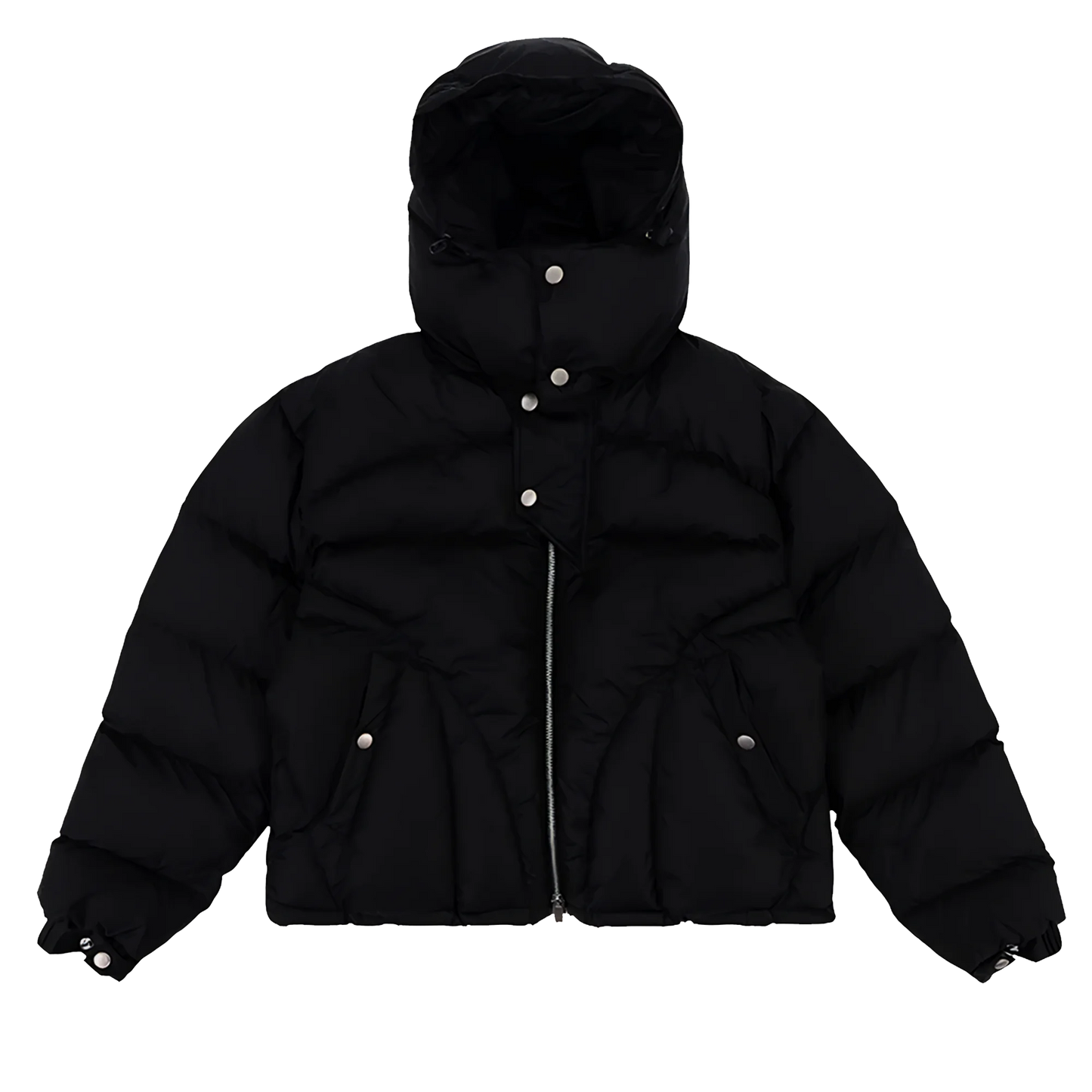 Ominous Black Apex Puffer Jacket front