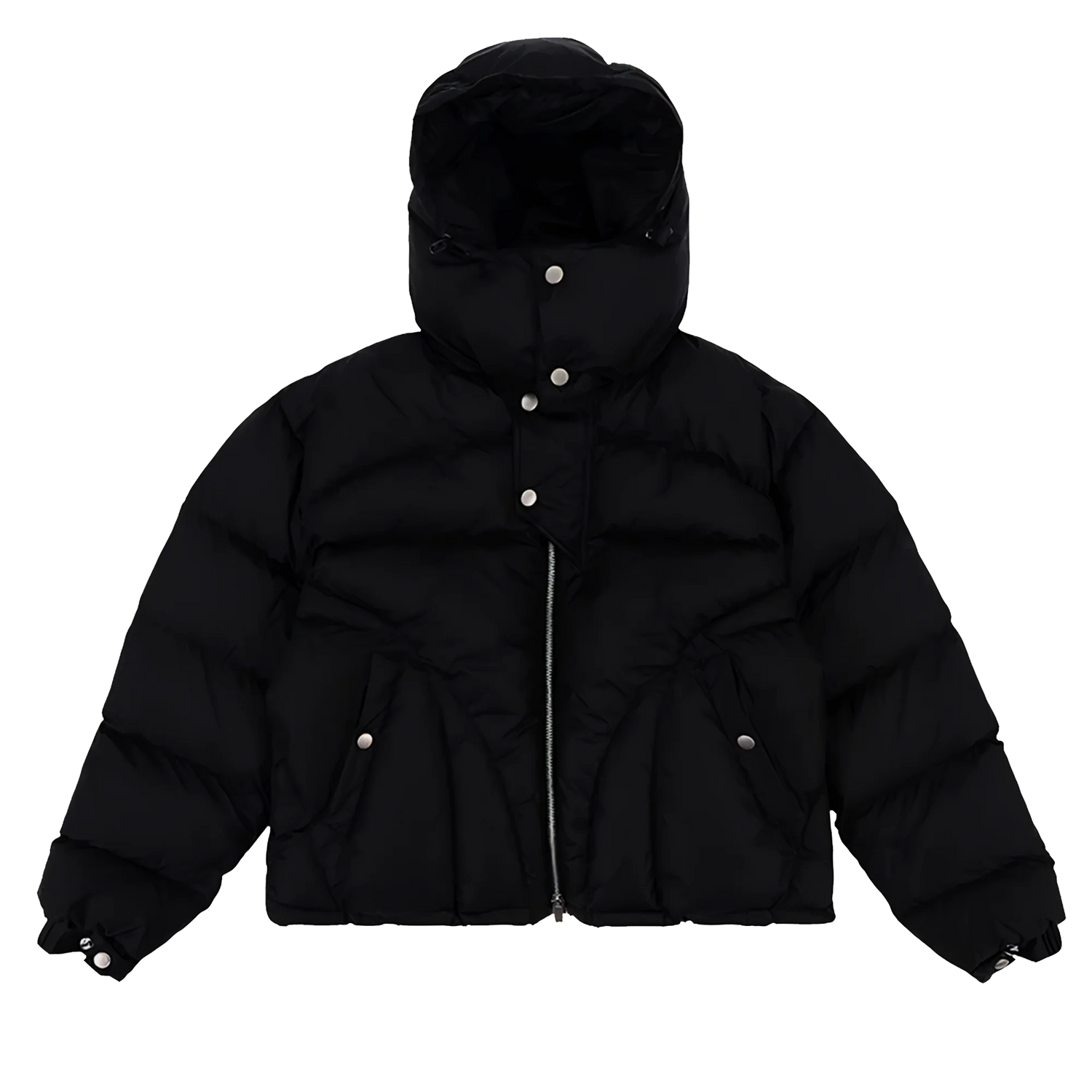 Ominous Black Apex Puffer Jacket front