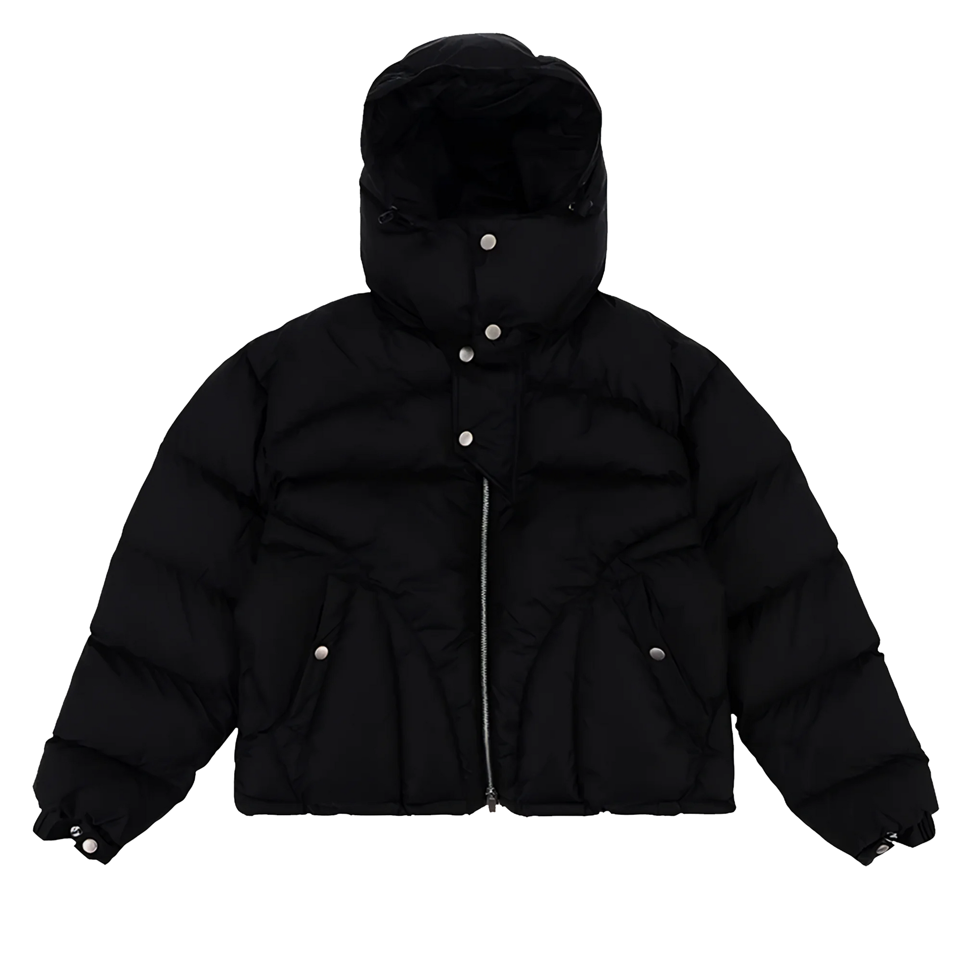 Ominous Black Apex Puffer Jacket front