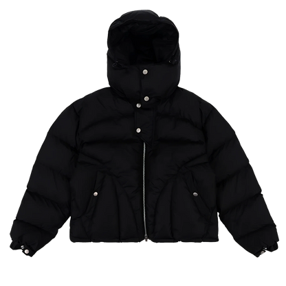 Ominous Black Apex Puffer Jacket front