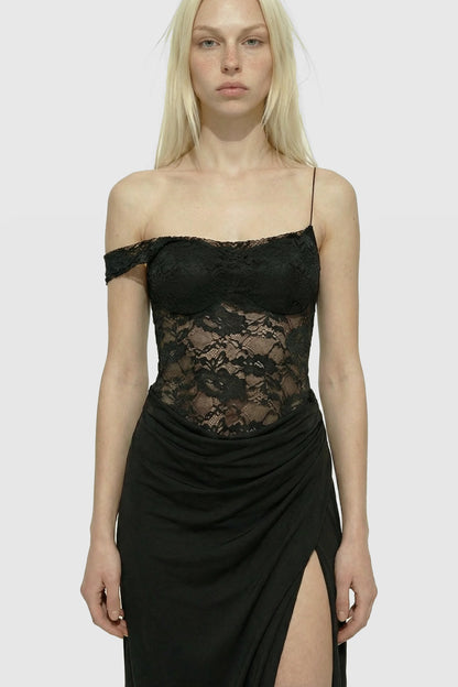 Myth Lace Sleeveless Maxi Dress